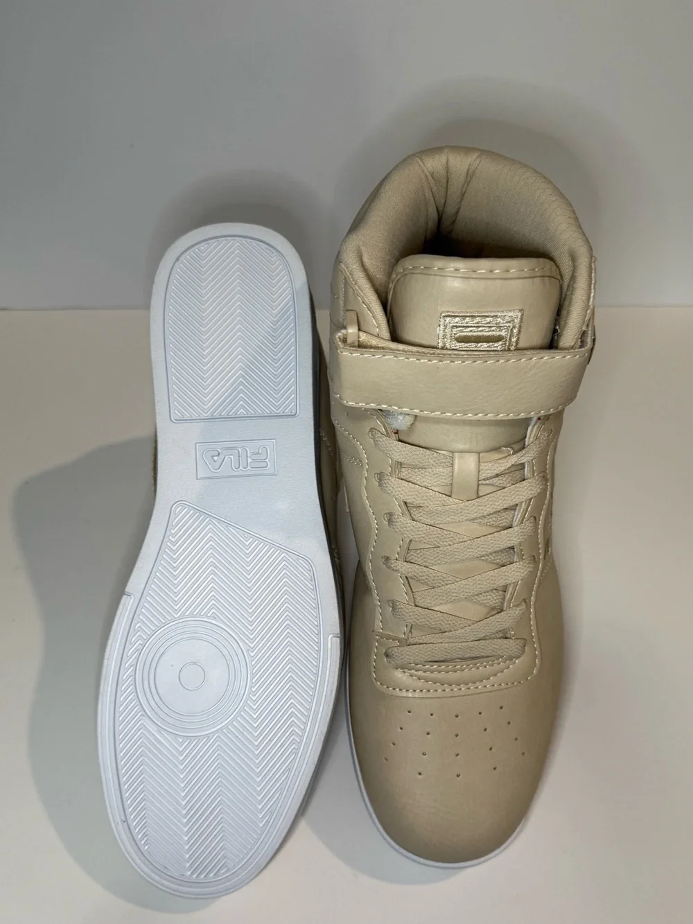 Fila Beige High-Top Athletic Sneakers